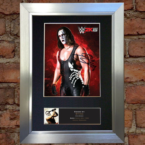 STING Steve Borden WWE Signed Autograph Mounted Photo Repro A4 Print 498