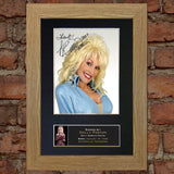DOLLY PARTON Mounted Signed Photo Reproduction Autograph Print A4 239