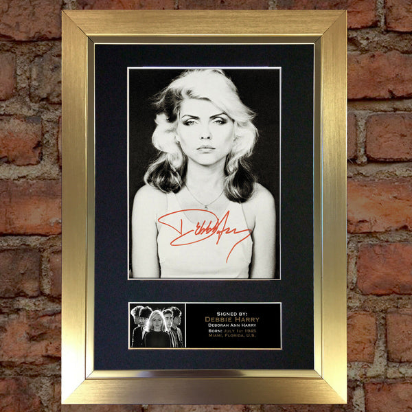 DEBBIE HARRY BLONDIE Mounted Signed Photo Reproduction Autograph Print A4 221