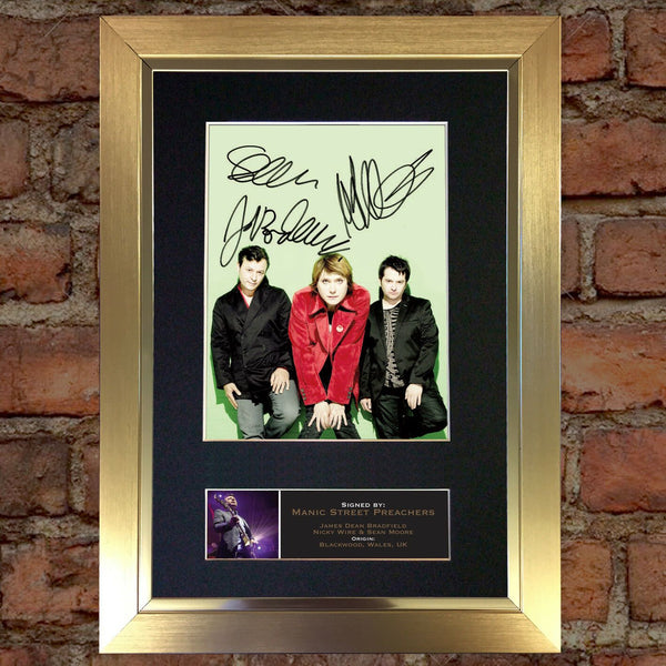 MANIC STREET PREACHERS  Band Signed Autograph Mounted Photo RE-PRINT A4 652