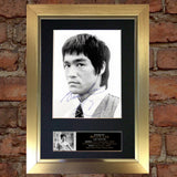 BRUCE LEE No2 Signed Autograph Mounted Photo Repro A4 Print 768