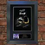 DAFT PUNK Mounted Signed Photo Reproduction Autograph Print A4 353