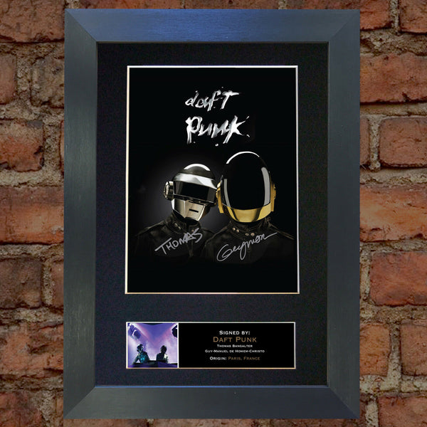 DAFT PUNK Mounted Signed Photo Reproduction Autograph Print A4 353