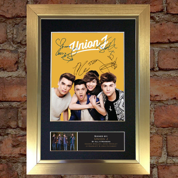 UNION J No2 Mounted Signed Photo Reproduction Autograph Print A4 350