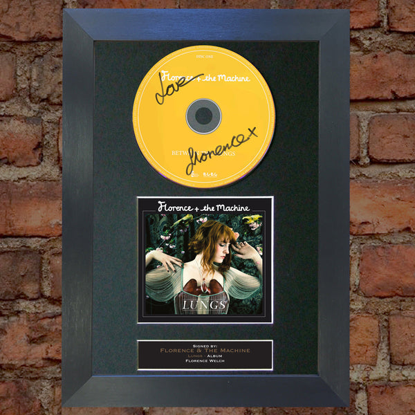 FLORENCE & THE MACHINE Lungs Album Signed CD COVER MOUNTED A4 Autograph Print 66