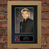 BARRY MANILOW Mounted Signed Photo Reproduction Autograph Print A4 94