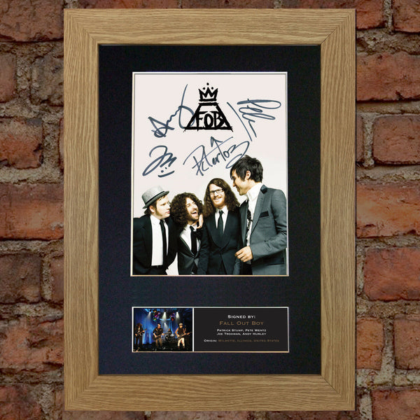 FALL OUT BOY Quality Autograph Mounted Photo Repro Print A4 474