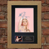 MILEY CYRUS Mounted Signed Photo Reproduction Autograph Print A4 235