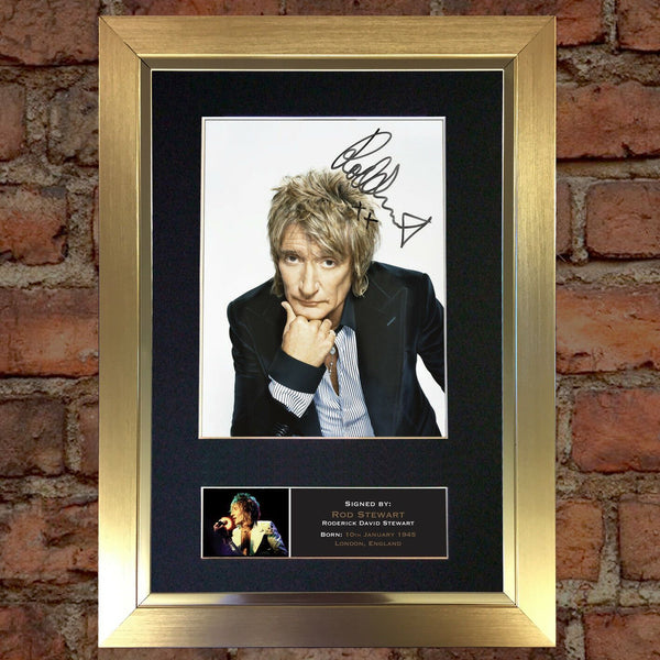 ROD STEWART No2 Signed Autograph Quality Mounted Photo Reproduction PRINT A4 602
