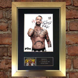 CM PUNK WWE Signed Autograph Mounted Photo Reproduction Print A4 415