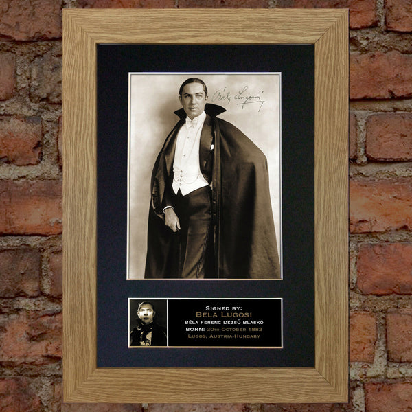 BELA LUGOSI Dracula Mounted Signed Photo Reproduction Autograph Print A4 311