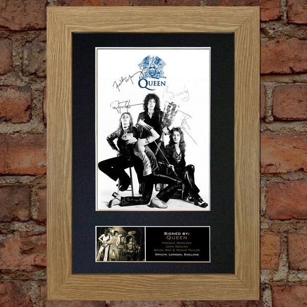 QUEEN Mounted Signed Photo Reproduction Autograph Print A4 327