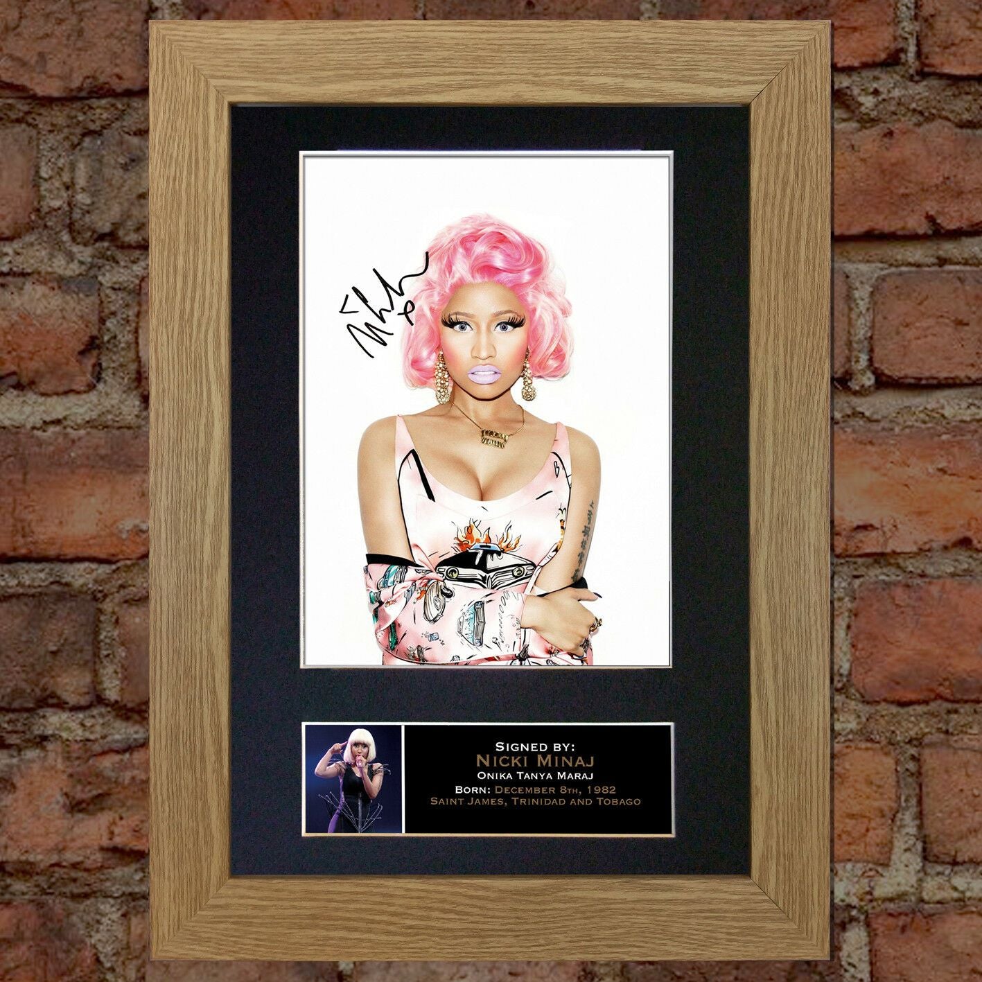 NICKI MINAJ Mounted Signed Photo Reproduction Autograph Print A4