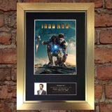 IRON MAN Robert Downey Jr Signed Mounted Autograph Photo Print (A4) 587
