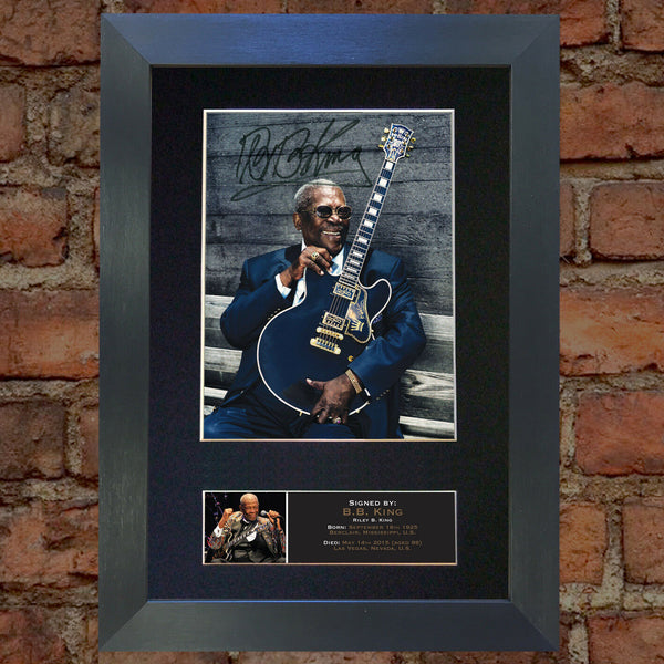 BB KING Signed Autograph Mounted Photo Reproduction PRINT A4 565