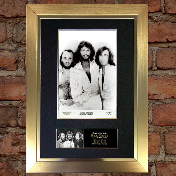 BEE GEES Mounted Signed Photo Reproduction Autograph Print A4 209