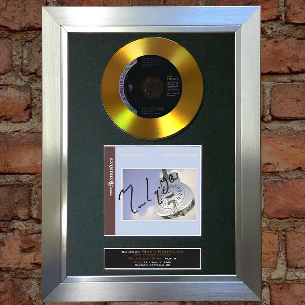 #107 GOLD DISC DIRE STRAITS Brothers in Arms Signed Autograph Mounted Repro A4