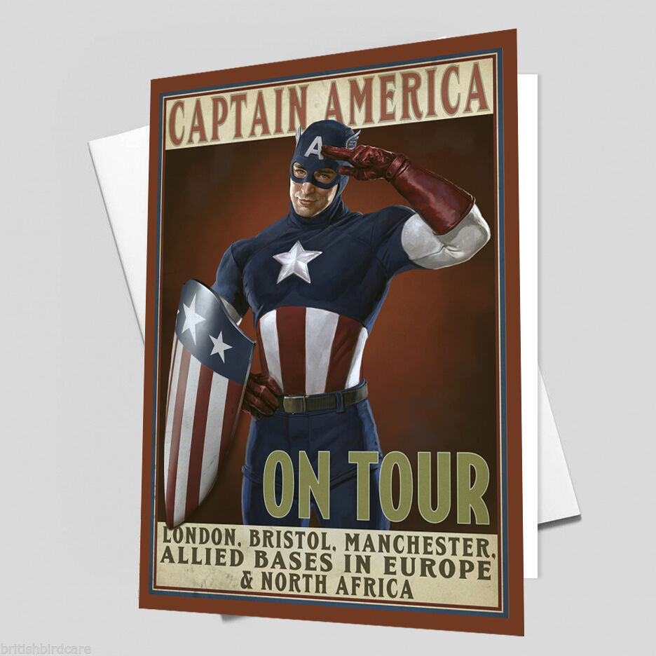 CAPTAIN AMERICA ON TOUR Comic Poster Reproduction Vintage Wall Art Print #5