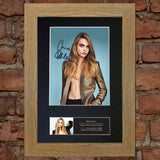 CARA DELEVINGNE Signed Autograph Mounted Photo Reproduction Print A4 532