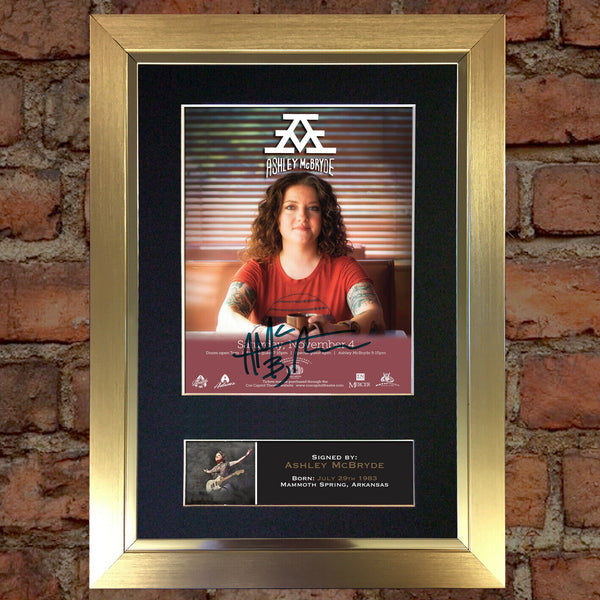 ASHLEY MCBRYDE Photo Autograph Mounted Repro Signed Framed Print A4 785