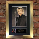 BARRY MANILOW Mounted Signed Photo Reproduction Autograph Print A4 94