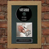 LADY GAGA The Remix Album Signed CD COVER MOUNTED A4 Autograph Print 11