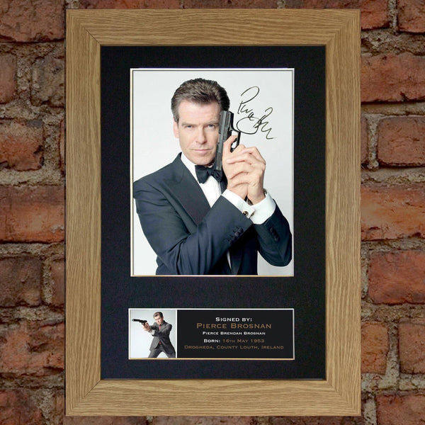PIERCE BROSNAN Mounted Signed Photo Reproduction Autograph Print A4 275