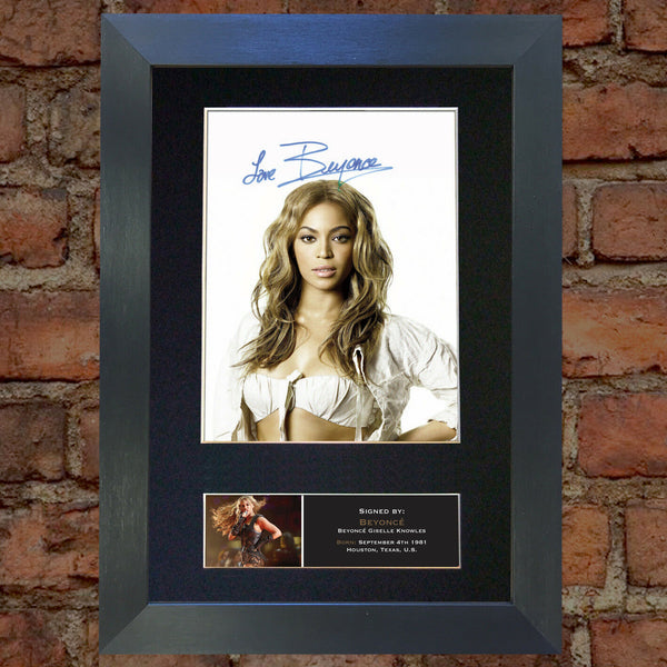 BEYONCE #2 Signed Autograph Mounted Photo REPRODUCTION PRINT A4 440