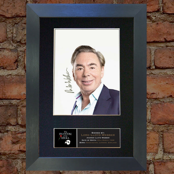 ANDREW LLOYD WEBBER Signed Autograph Mounted Photo REPRODUCTION PRINT A4 370