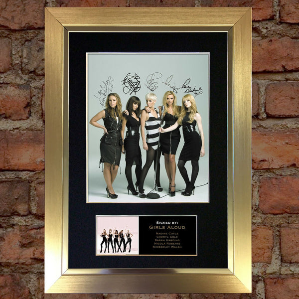 GIRLS ALOUD Mounted Signed Photo Reproduction Autograph Print A4 189