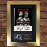 Manny Pacquiao & Floyd Mayweather Autograph Mounted Signed Photo PRINT A4 563