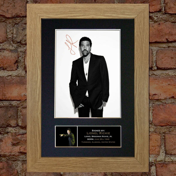 LIONEL RICHIE Autograph Mounted Signed Photo Reproduction Print A4 259