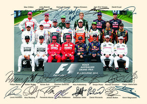 FORMULA 1 GRAND PRIX 2014 Quality Autograph Mounted Signed Photo PRINT A4