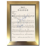 Michael Jackson Beat It Signed Music Sheet Album Autograph Mounted Print #799