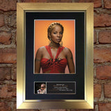 MARY J BLIGE Autograph Mounted Signed Photo Reproduction A4 416