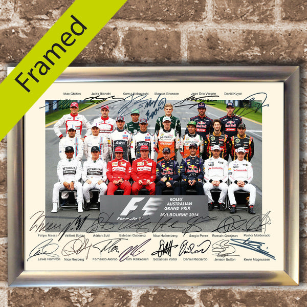 FORMULA 1 GRAND PRIX 2014 Quality Autograph Mounted Signed Photo PRINT A4