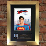 CHRISTOPHER REEVE superman Autograph Mounted Photo Reproduction PRINT A4 373