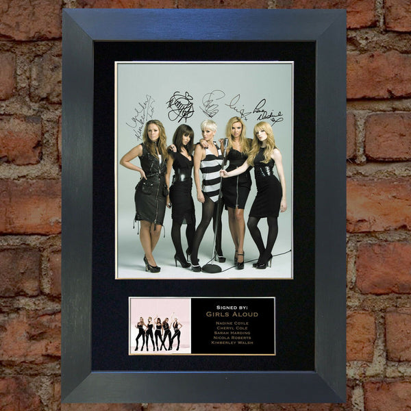 GIRLS ALOUD Mounted Signed Photo Reproduction Autograph Print A4 189