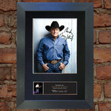 GEORGE STRAIT Photo Autograph Signed Mounted Repro Framed Album Print A4 787