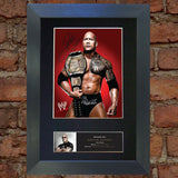 THE ROCK Dwayne Johnson WWE Signed Autograph Mounted Photo Repro A4 Print 477