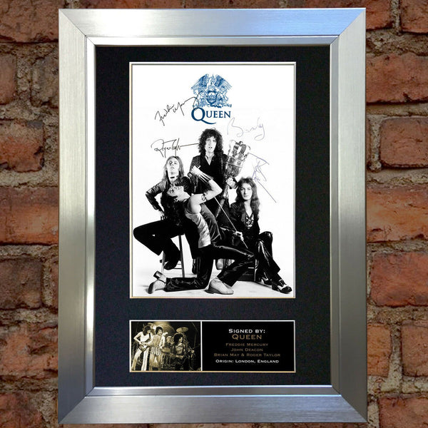 QUEEN Mounted Signed Photo Reproduction Autograph Print A4 327