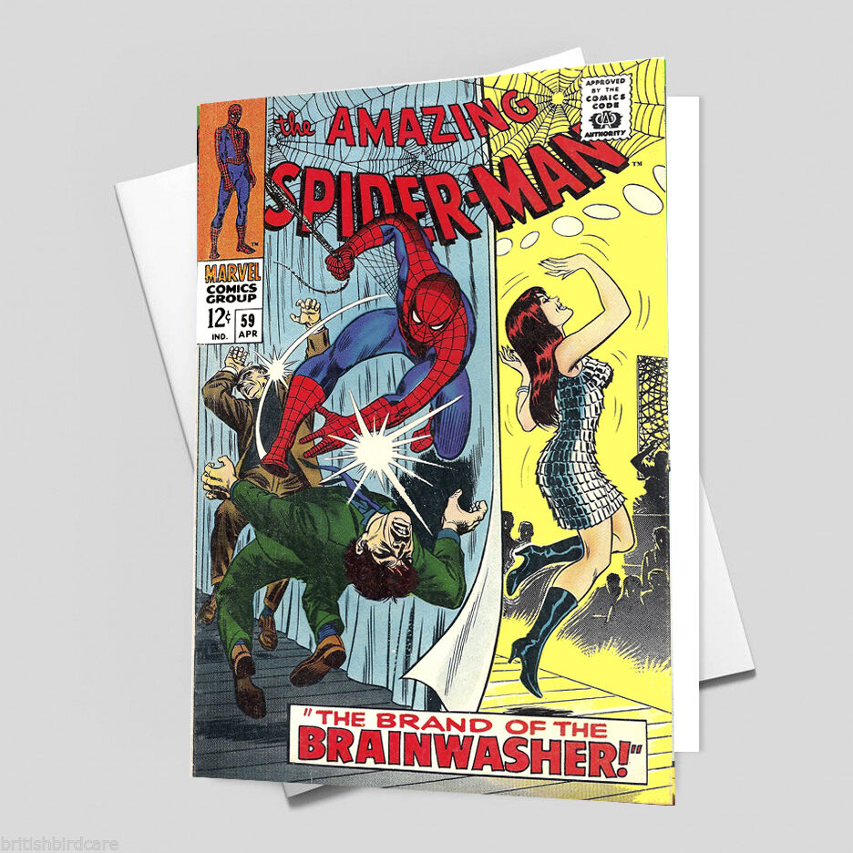 SPIDERMAN Comic Cover 59th Edition Cover Reproduction Vintage Wall Art Print #11