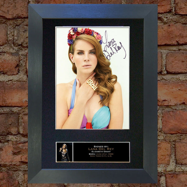 LANA DEL REY Mounted Signed Photo Reproduction Autograph Print A4 211