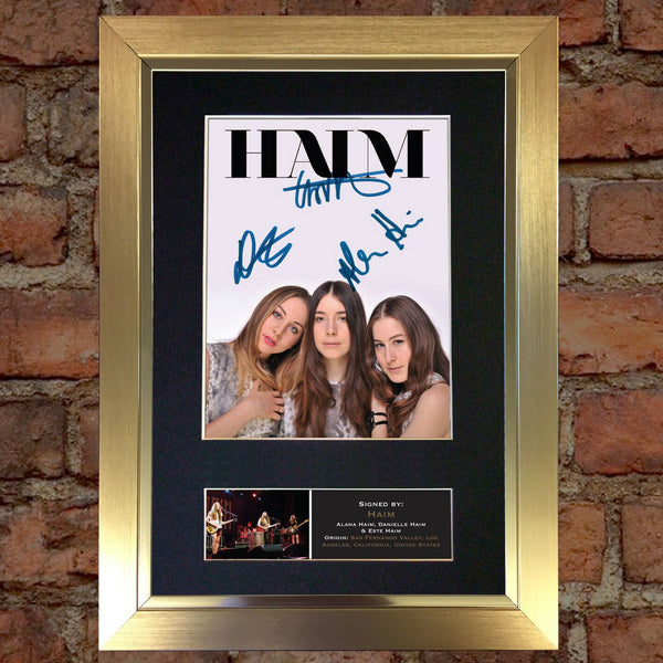 Haim Signed Autograph Mounted Photo Repro A4 Print BRAND NEW 453
