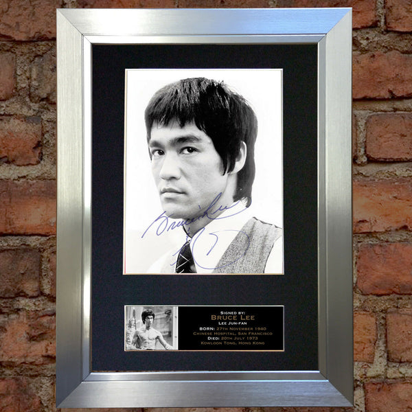 BRUCE LEE No2 Signed Autograph Mounted Photo Repro A4 Print 768