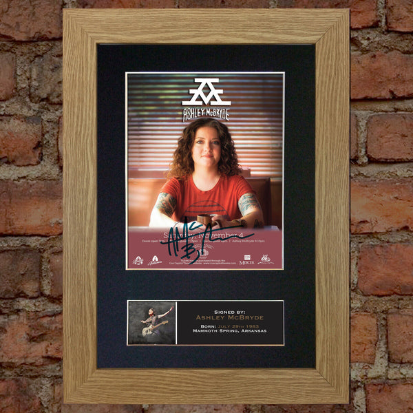 ASHLEY MCBRYDE Photo Autograph Mounted Repro Signed Framed Print A4 785