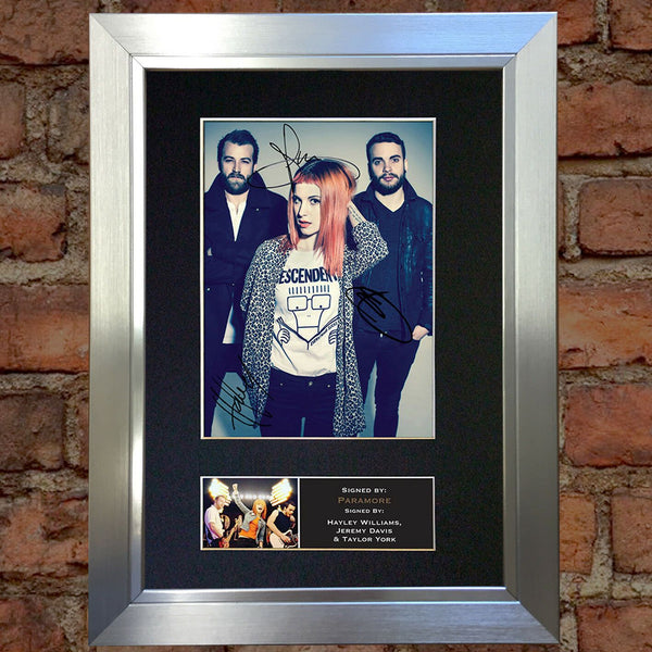 PARAMORE Mounted Signed Photo Reproduction Autograph Print A4 338