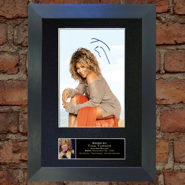 TINA TURNER Mounted Signed Photo Reproduction Autograph Print A4 245