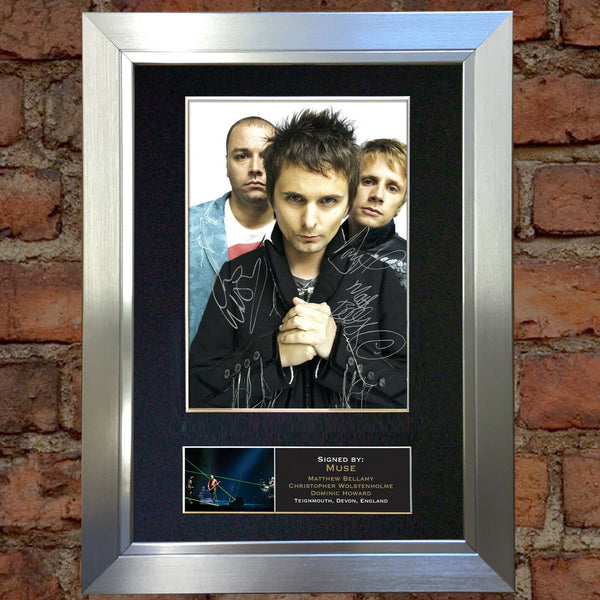 MUSE Mounted Signed Photo Reproduction Autograph Print A4 195