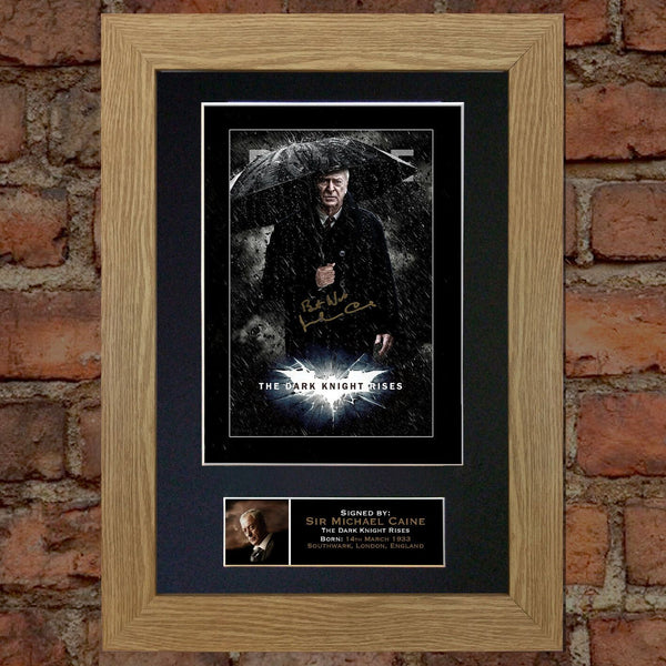 MICHAEL CAINE Batman Signed Autograph Mounted Photo REPRODUCTION PRINT A4 105